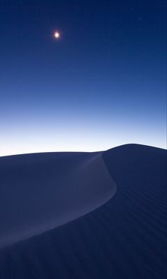 240x400 Wallpaper desert, sand, night