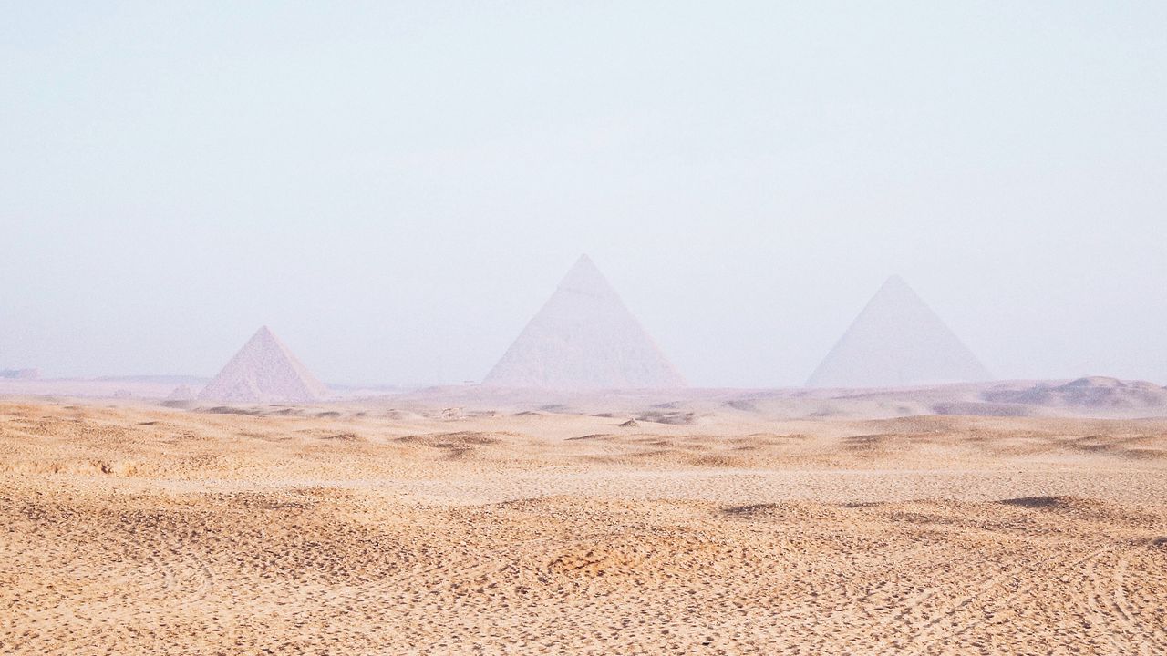 Wallpaper desert, sand, pyramids