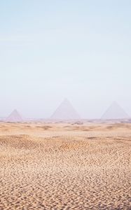 Preview wallpaper desert, sand, pyramids