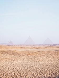 Preview wallpaper desert, sand, pyramids