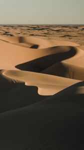 Preview wallpaper desert, sand, shadows, dunes