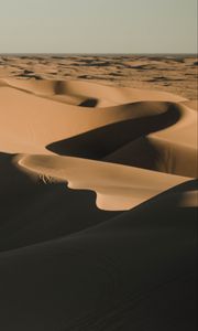 Preview wallpaper desert, sand, shadows, dunes