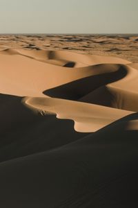 Preview wallpaper desert, sand, shadows, dunes