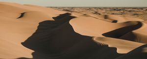 Preview wallpaper desert, sand, shadows, dunes