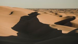Preview wallpaper desert, sand, shadows, dunes
