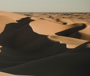 Preview wallpaper desert, sand, shadows, dunes