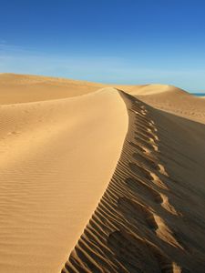 Preview wallpaper desert, sand, sky, wind