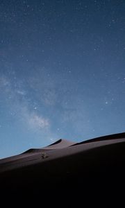 Preview wallpaper desert, sand, starry sky, stars