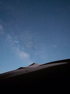 Preview wallpaper desert, sand, starry sky, stars