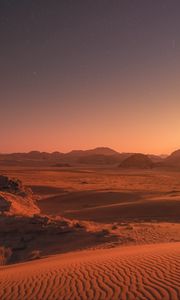 Preview wallpaper desert, sand, stars, sky, night