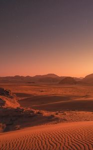 Preview wallpaper desert, sand, stars, sky, night