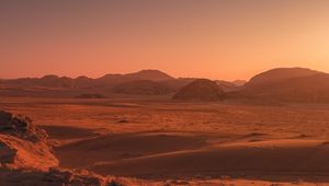 Preview wallpaper desert, sand, stars, sky, night