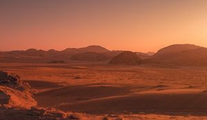 Preview wallpaper desert, sand, stars, sky, night