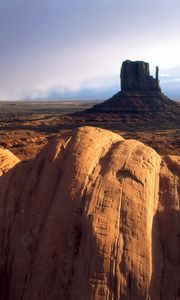 Preview wallpaper desert, sand, stones, canyon, blocks