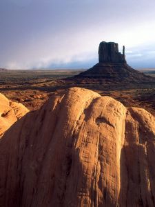 Preview wallpaper desert, sand, stones, canyon, blocks