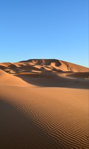 Preview wallpaper desert, sand, traces, dunes, sky