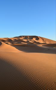 Preview wallpaper desert, sand, traces, dunes, sky