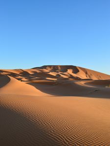 Preview wallpaper desert, sand, traces, dunes, sky