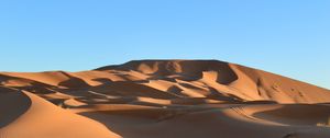 Preview wallpaper desert, sand, traces, dunes, sky