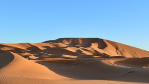 Preview wallpaper desert, sand, traces, dunes, sky