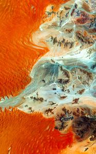 Preview wallpaper desert, sand, view from above, namib, africa