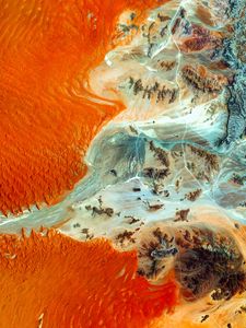 Preview wallpaper desert, sand, view from above, namib, africa