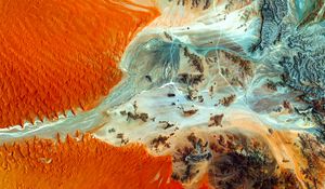 Preview wallpaper desert, sand, view from above, namib, africa