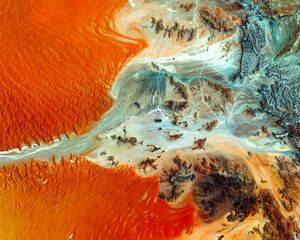Preview wallpaper desert, sand, view from above, namib, africa