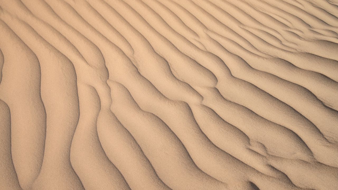 Wallpaper desert, sand, waves, relief, texture