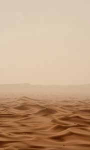Preview wallpaper desert, sand, waves, relief, brown