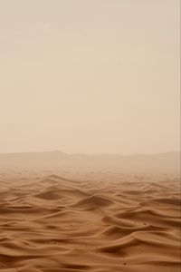Preview wallpaper desert, sand, waves, relief, brown