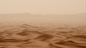 Preview wallpaper desert, sand, waves, relief, brown