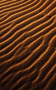 Preview wallpaper desert, sand, waves, relief, texture, brown