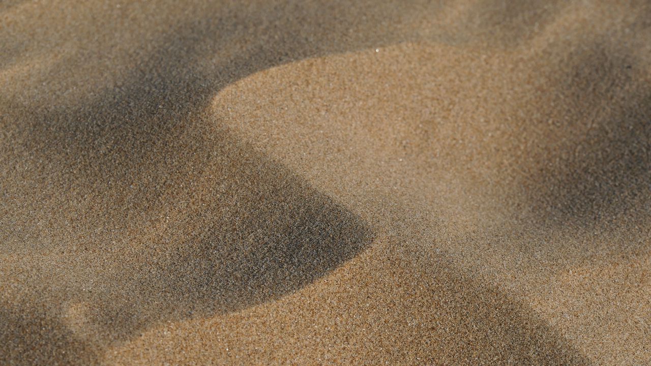 Wallpaper desert, sand, waves, relief, brown, texture