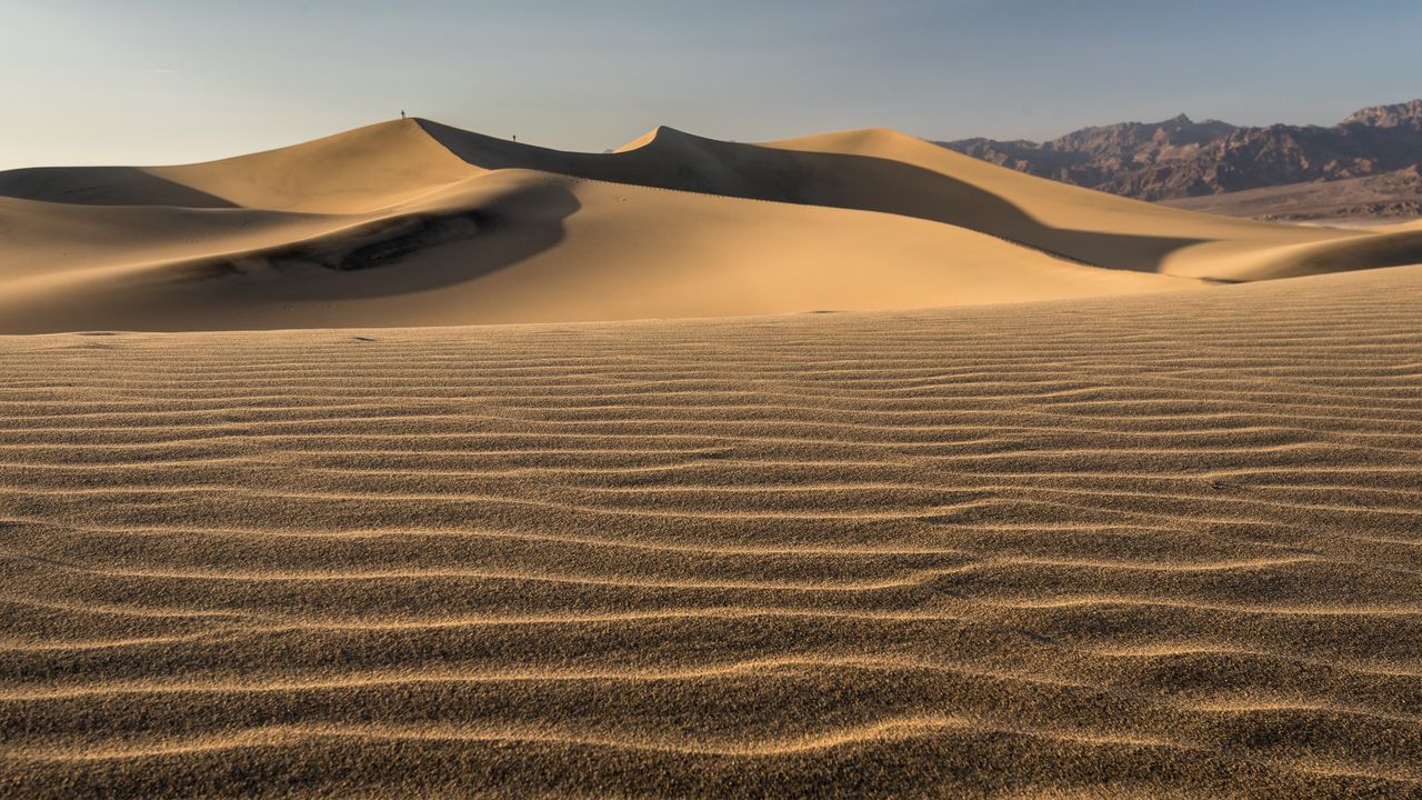 Wallpaper desert, sand, waves, hills, landscape