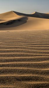 Preview wallpaper desert, sand, waves, hills, landscape