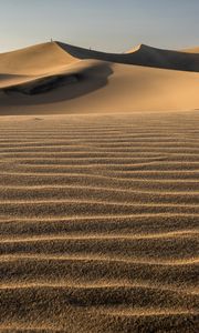 Preview wallpaper desert, sand, waves, hills, landscape