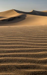 Preview wallpaper desert, sand, waves, hills, landscape