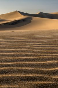 Preview wallpaper desert, sand, waves, hills, landscape