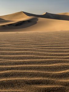 Preview wallpaper desert, sand, waves, hills, landscape