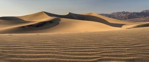 Preview wallpaper desert, sand, waves, hills, landscape