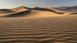 Preview wallpaper desert, sand, waves, hills, landscape