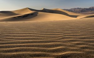 Preview wallpaper desert, sand, waves, hills, landscape