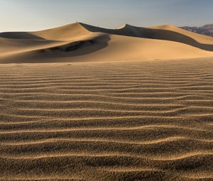Preview wallpaper desert, sand, waves, hills, landscape