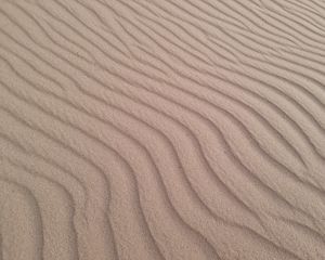 Preview wallpaper desert, sand, waves, texture, relief, brown