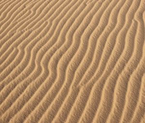 Preview wallpaper desert, sand, waves, texture, brown