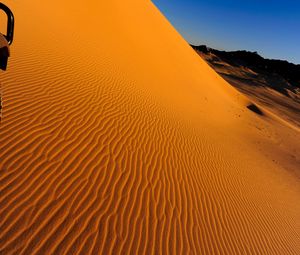 Preview wallpaper desert, sand, wheel, heat