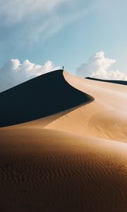 Preview wallpaper desert, silhouette, lonely, sand
