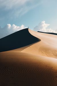 Preview wallpaper desert, silhouette, lonely, sand