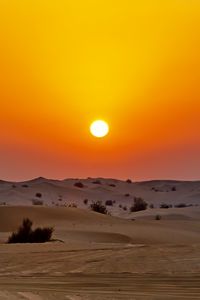 Preview wallpaper desert, sunset, dunes, sand